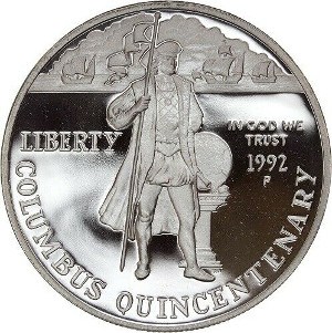 1992 Columbus Quincentenary Silver Dollar