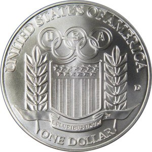 1992 Olympic Silver Dollar Reverse