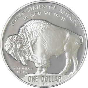 2001 American Buffalo Silver Dollar Reverse