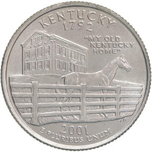 2001 S 25C Clad Kentucky Quarter PCGS PR69DCAM 