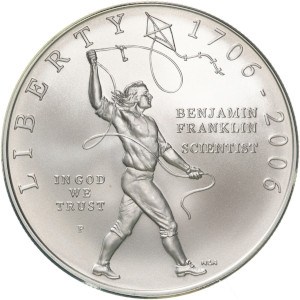 2006 Benjamin Franklin Scientist Silver Dollar