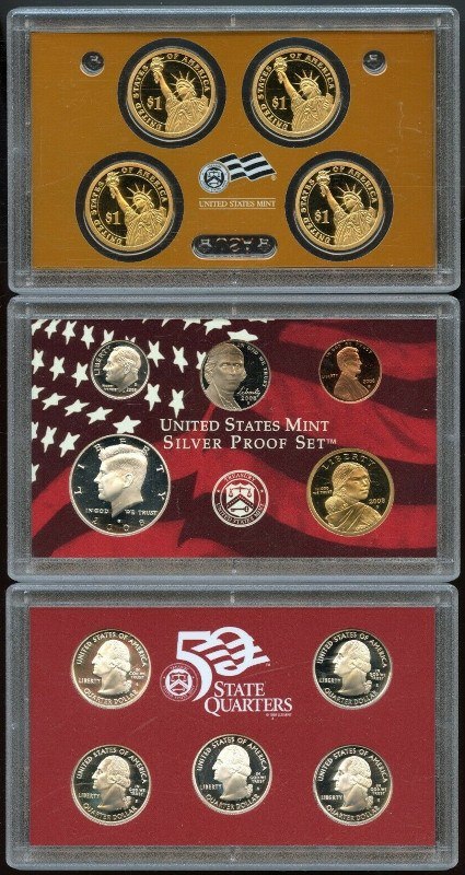Details about   2008 S United States Mint 14 Coin Silver Proof Set Pristine OMP/COA 