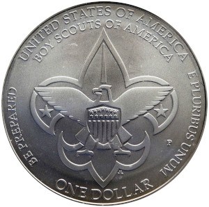 2010 Boy Scouts of America Centennial Silver Dollar Reverse