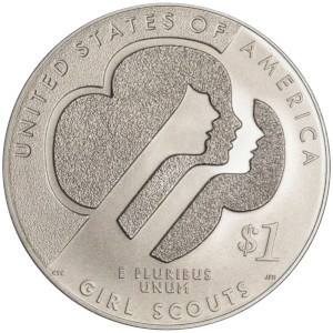 2013 Girl Scouts of the USA Centennial Silver Dollar Reverse