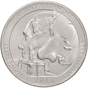 2013 Mount Rushmore Quarter