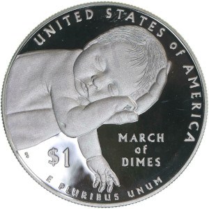 2015 March of Dimes Silver Dollar Reverse